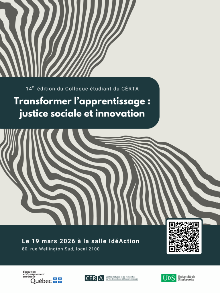 Affiche de la 14e édition du colloque étudiant du CÉRTA